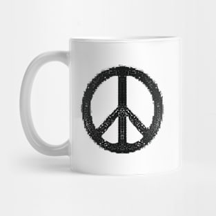 Retro 80's Peace Symbol Sign Mug